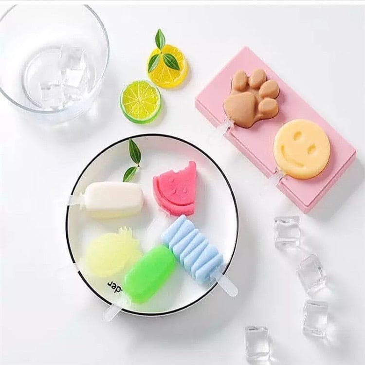 Silicone Popsicle Molds, Set Of 3 Cartoon Ice Pop Maker, Ice Cream Mold Silicone Popsicle Molds, Set Of 3 Cartoon Ice Pop Maker, Ice Cream Mold